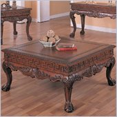 Coaster Wilshire Square Cocktail Table in Dark Brown Finish