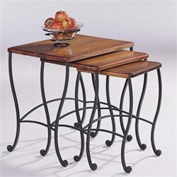 Coaster 5423 3 Piece Nesting Table Set in rustic Oak