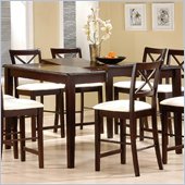 Coaster Pryor Counter Height Dining Table with Butterfly Leaf in Cappuccino