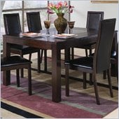 Coaster Morningside Rectangle Cappuccino Dining Table with Glass Inset