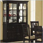 Coaster Baldwin Buffet & Hutch with 2 Glass Doors Deep Cappuccino