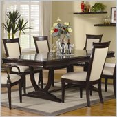 Coaster Beverly Dining Table with Leaf in Merlot Cappuccino