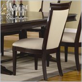 Coaster Beverly Upholstered Dining Side Chair in Merlot Cappuccino