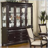 Coaster Beverly Buffet and Hutch with Glass Doors in Merlot Cappuccino
