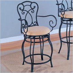 Coaster 24 Inch Metal Bar Stool in Black