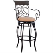 Coaster 29 Inch Metal Bar Stool in Brown