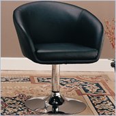 Coaster Dining Chair in Black Faux Leather