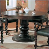 Coaster Riverside 54 Round Semi-Formal Dining Table in Dark Wood Finish