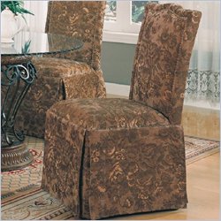Coaster Slauson Upholstered Parson Chair in Green Floral