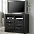 ADD TO YOUR SET: Coaster Briana Media Chest with Drawers and Shelves in Glossy Black