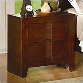 Coaster Resin 2 Drawer Nightstand in Warm Medium Brown Finish