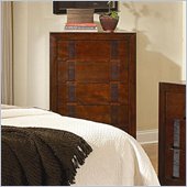 Coaster Resin Drawer Chest in Warm Medium Brown Finish