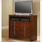 Coaster Resin Media Storage Chest in Warm Medium Brown Finish