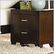 ADD TO YOUR SET: Coaster Tiffany 2 Drawer Nightstand in Deep Brown Finish