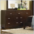 ADD TO YOUR SET: Coaster Tiffany 7 Drawer Dresser in Deep Brown Finish