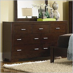 Coaster Tiffany 7 Drawer Dresser in Deep Brown Finish