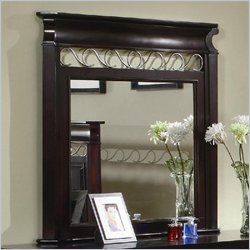 Coaster Open Panel Mirror in Dark Espresso Finish
