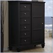 ADD TO YOUR SET: Coaster Sandy Beach 8 Drawer Chest with Sliding Door in Black finish