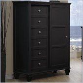 Coaster Sandy Beach 8 Drawer Chest with Sliding Door in Black finish