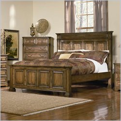 Coaster Edgewood Panel Bed in Warm Brown Oak Finish-King