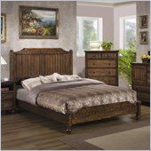 Coaster Clarin Low Profile Bed in Medium Brown Finish