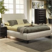 Coaster Phoenix Upholstered Bed in Tan