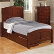 ADD TO YOUR SET: Coaster Parker Twin Panel Bed in Deep Dark Cappuccino Finish