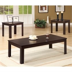 Coaster 3 Piece Occasional Table Sets Casual 3 Piece Set in Walnut Best Price