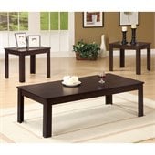 Coaster 3 Piece Occasional Table Sets Casual 3 Piece Set in Walnut