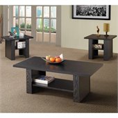 Coaster 3 Piece Occasional Table Sets Contemporary Set in Black