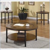 Coaster 3 Piece Occasional Table Sets Casual Set in a 2 Tone Finish