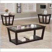 Coaster 3 Piece Occasional Table Sets Contemporary Set with Glass Tops