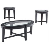 Coaster 3 Piece Occasional Table Sets Table Set w/ Tempered Glass