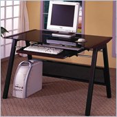 Coaster Desks Computer Desk with Keyboard Tray in Dark Walnut