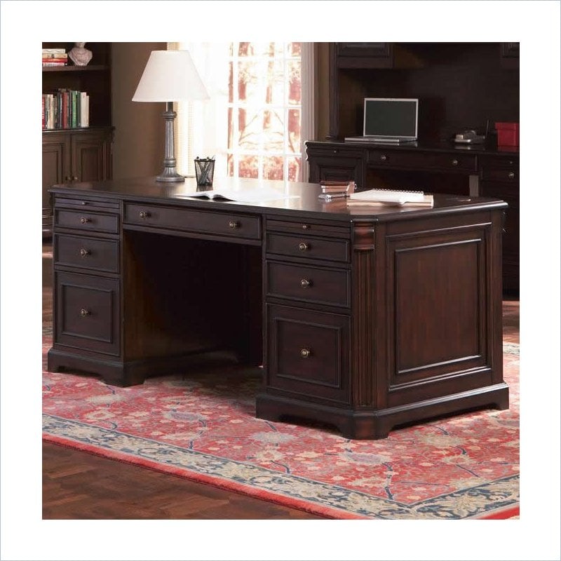 Coaster Cherry Valley Traditional Double Pedestal Computer Desk