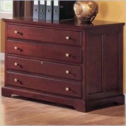 Coaster Lawrenceville Classic Drawer File Cabinet in Cherry