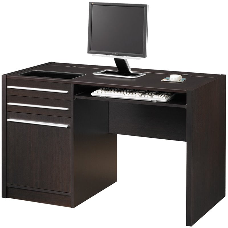 Coaster Ontario Single Pedestal Computer Desk with Charging Station