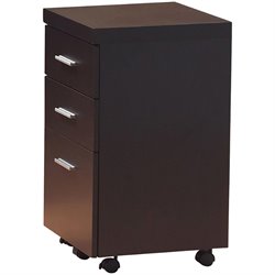 Coaster Papineau File Cabinet with 3 Drawers in Dark Cappuccino