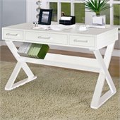 Coaster Desks Desk With Three Drawers in White