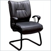 Coaster Office Chairs Casual Faux Leather Office Side Chair in Black