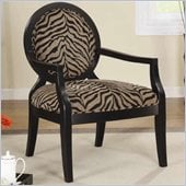 Coaster Accent Seating Louis Style Zebra Print Accent Chair