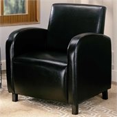 Coaster Accent Seating Vinyl Upholstered Arm Chair in Brown