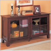 Coaster Pioneer Media Console with Glass Doors in Cappuccino