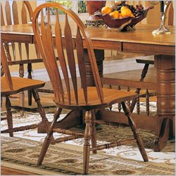 Coaster Mackinaw Windsor Dining Side Chair in Oak