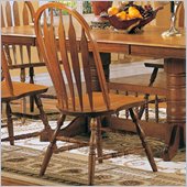 Coaster Mackinaw Windsor Dining Side Chair in Oak