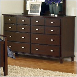 Coaster Lisa 8 Drawer Dresser by Coaster in Cherry Finish Furniture Bedroom Furniture Dressers Coaster 365967