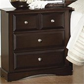 Coaster Harbor Classic 3 Drawer Nightstand in Cappuccino Finish