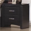 ADD TO YOUR SET: Coaster Dylan Faux Leather 2 Drawer Nightstand in Black