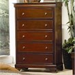 ADD TO YOUR SET: Coaster Versailles 5 Drawer Chest with Lift Top in Mahogany Stain