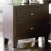 Coaster Lorretta 2 Drawer Night Stand in Dark Brown Finish